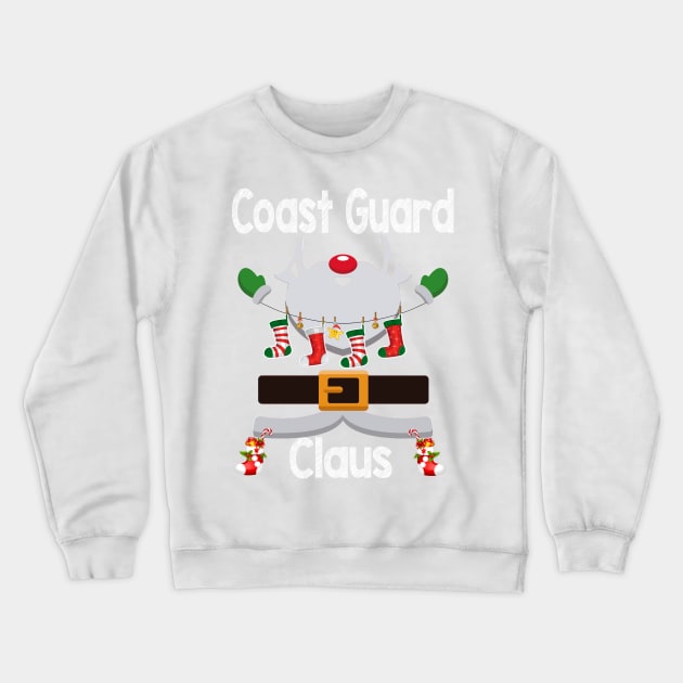 Coast Guard Claus Santa Christmas Costume Pajama Crewneck Sweatshirt by johnbbmerch